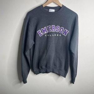 Champion Emerson College Gray Sweatshirt Size Small